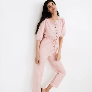 Madewell Linen Tassel Tie Jumpsuit